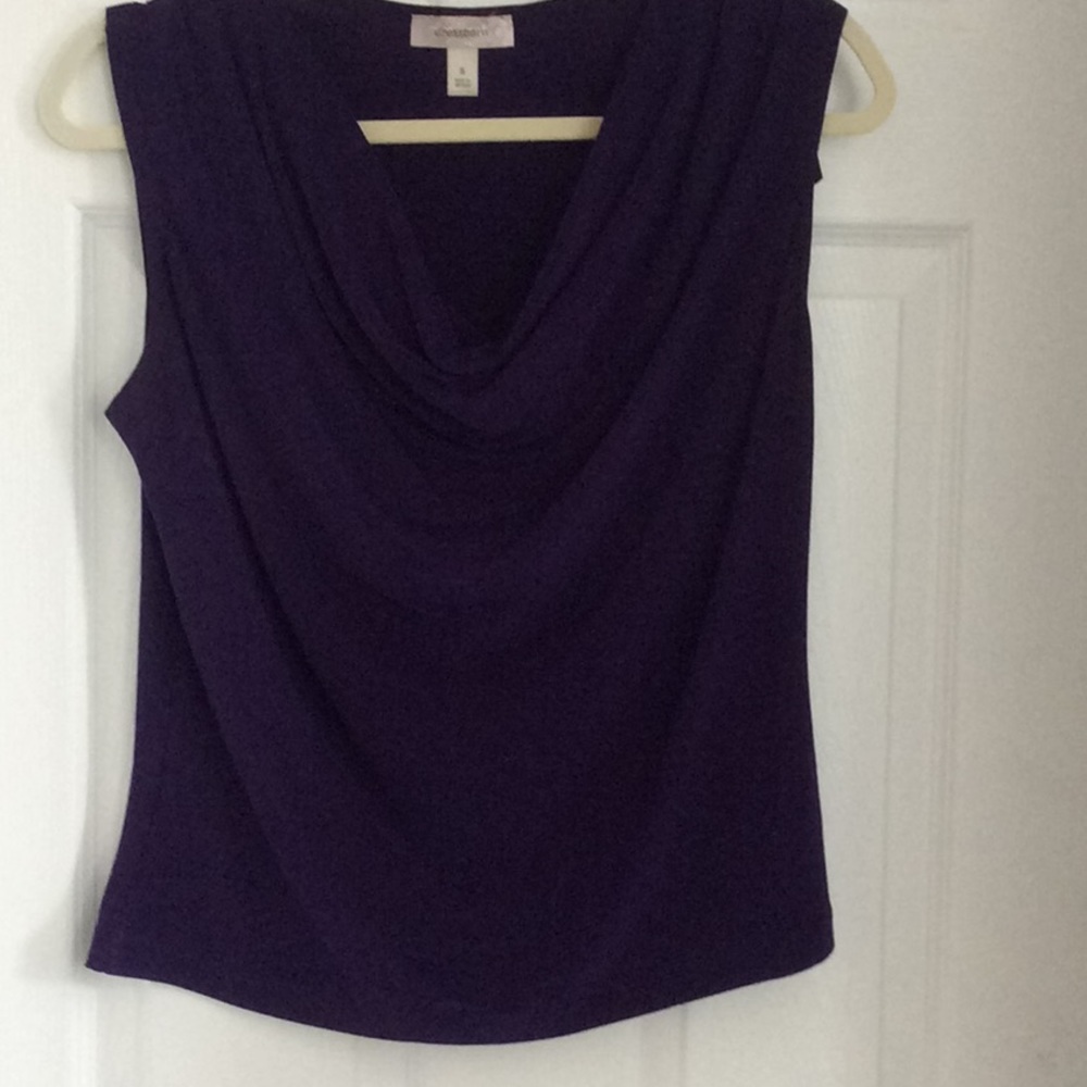 Purple Ruffle Neck Shirt